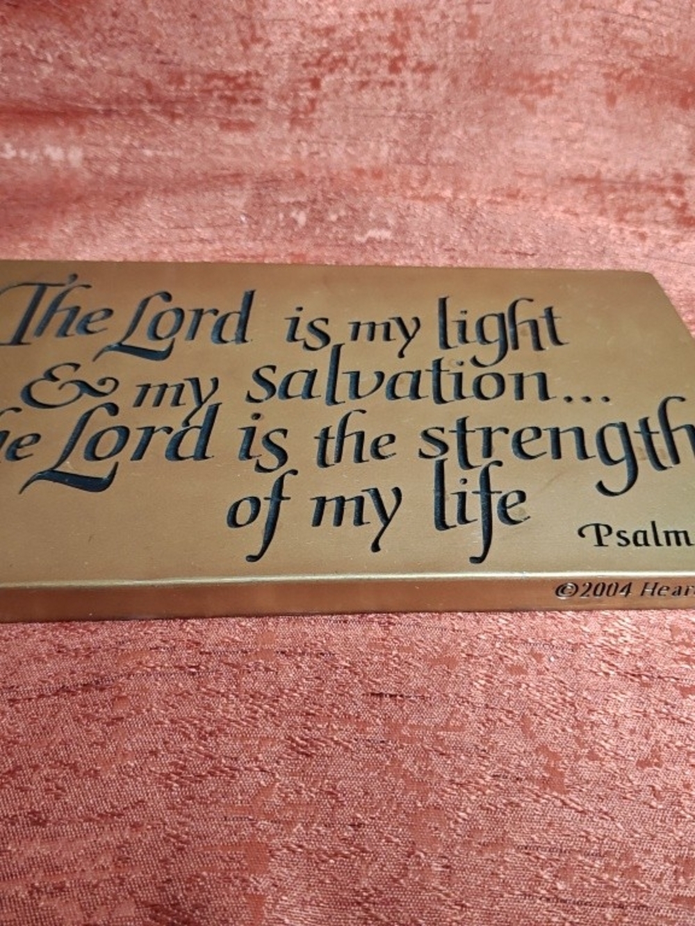 Inspirational Gold Psalm Wall Plaque -HeartSteps Inc.